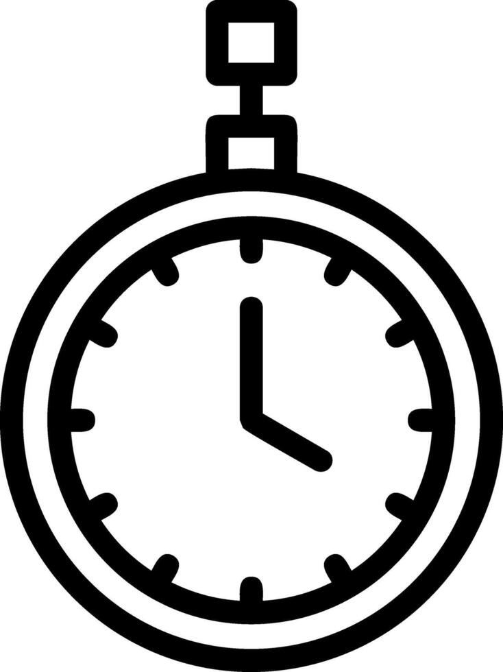 Pocket Watch Line Icon vector