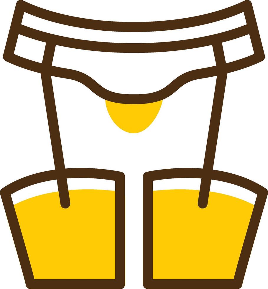 Garter Yellow Lieanr Circle Icon vector