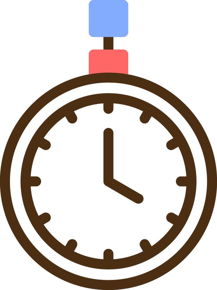 Pocket Watch Color Filled Icon vector