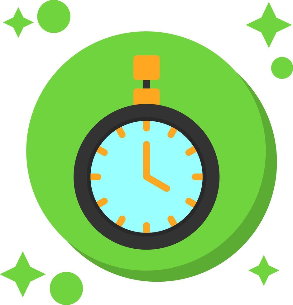 Pocket Watch Tailed Color Icon vector