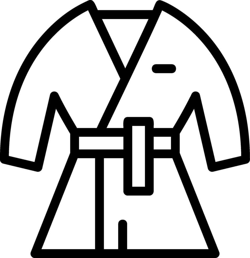 Kimono Line Icon vector