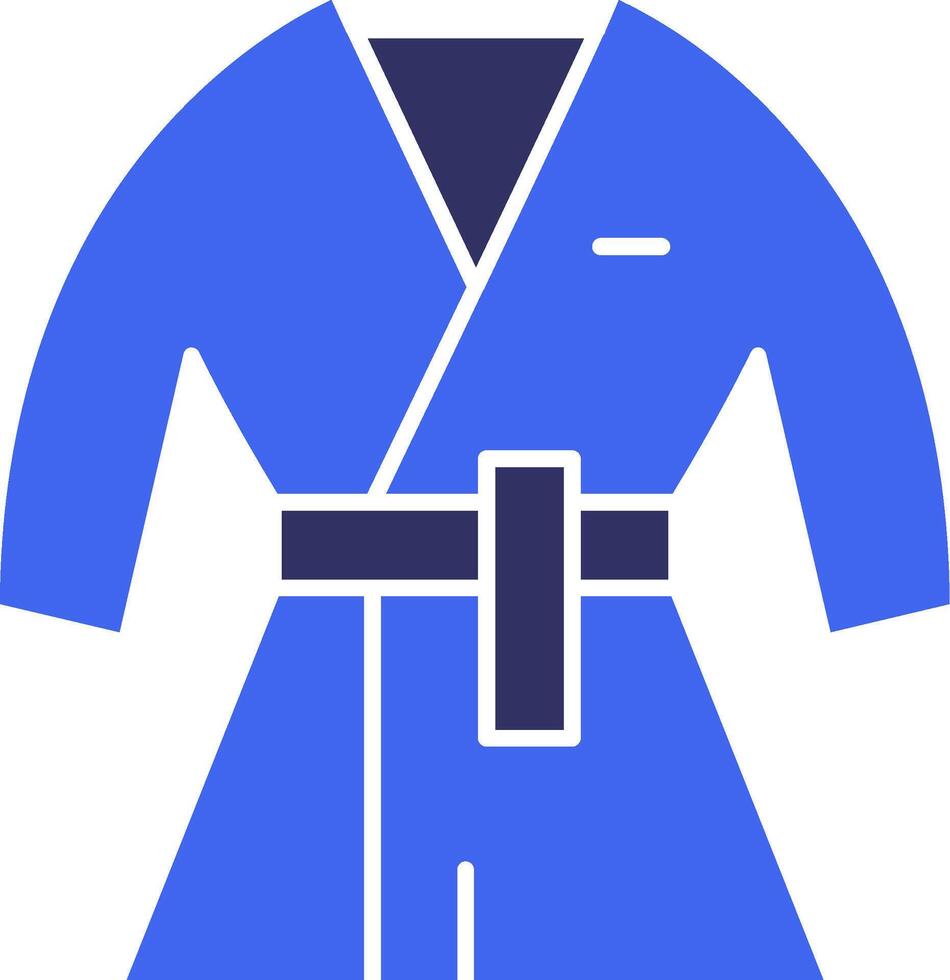Kimono Solid Two Color Icon vector