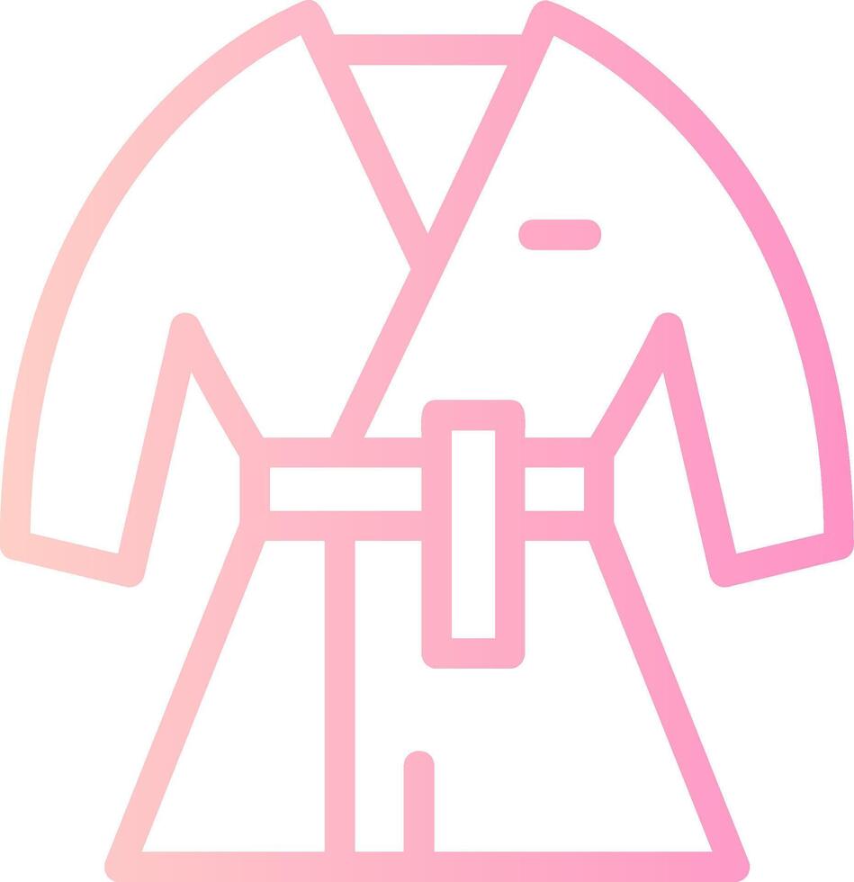 Kimono Linear Gradient Icon vector