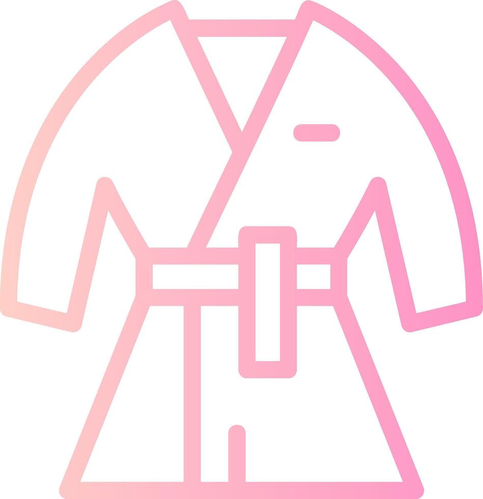 kimono lineal degradado icono vector