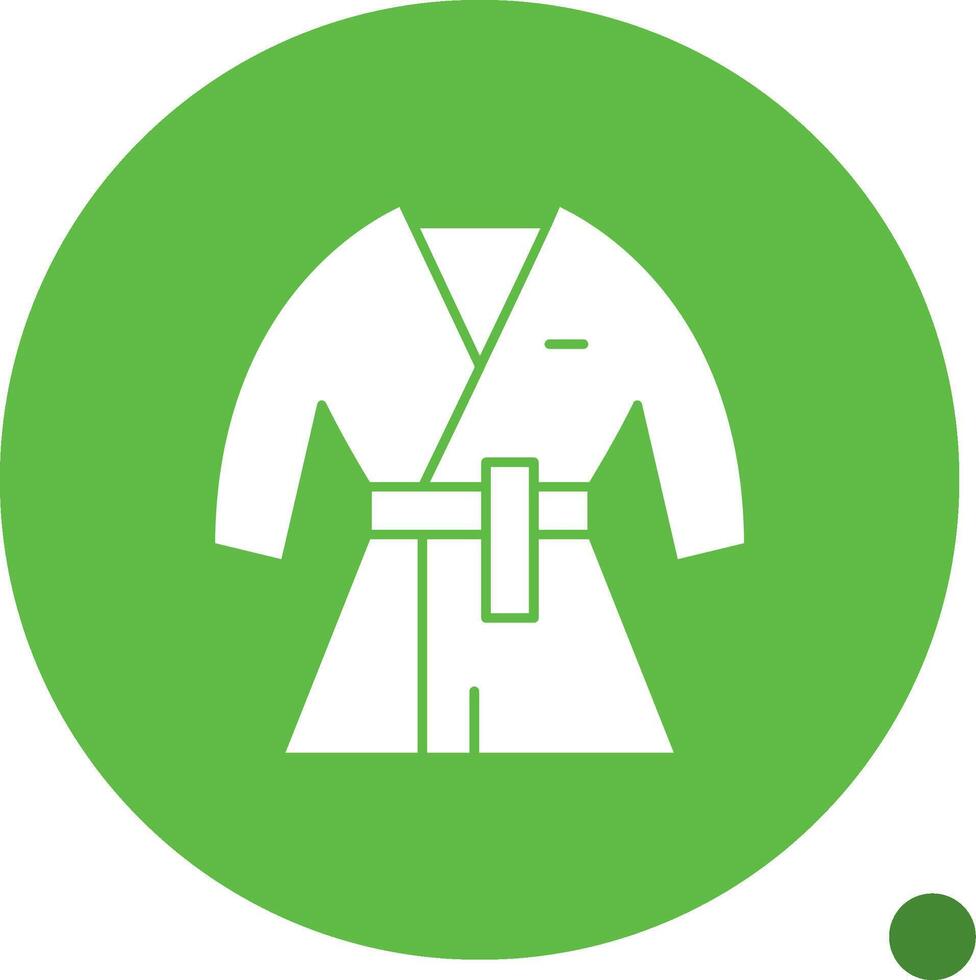Kimono Glyph Shadow Icon vector