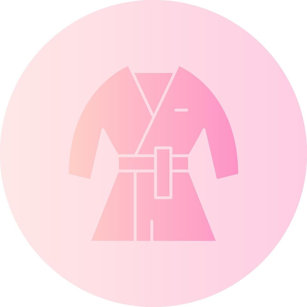 kimono degradado circulo icono vector