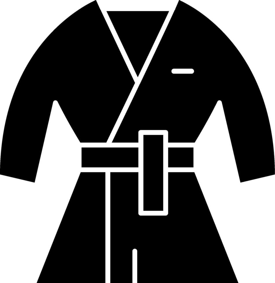 kimono glifo icono vector