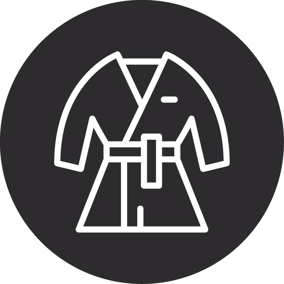 Kimono Inverted Icon vector