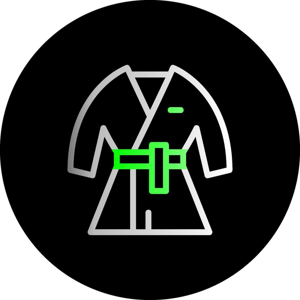 Kimono Dual Gradient Circle Icon vector
