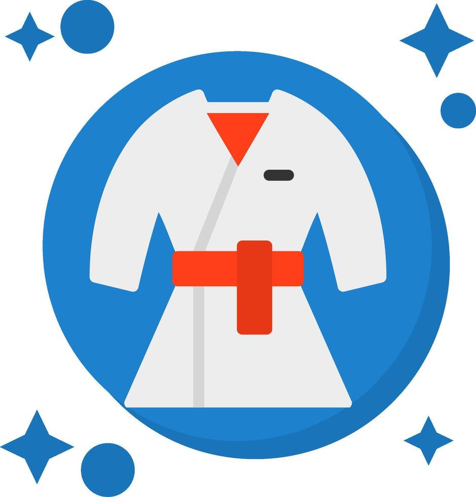 Kimono Tailed Color Icon vector