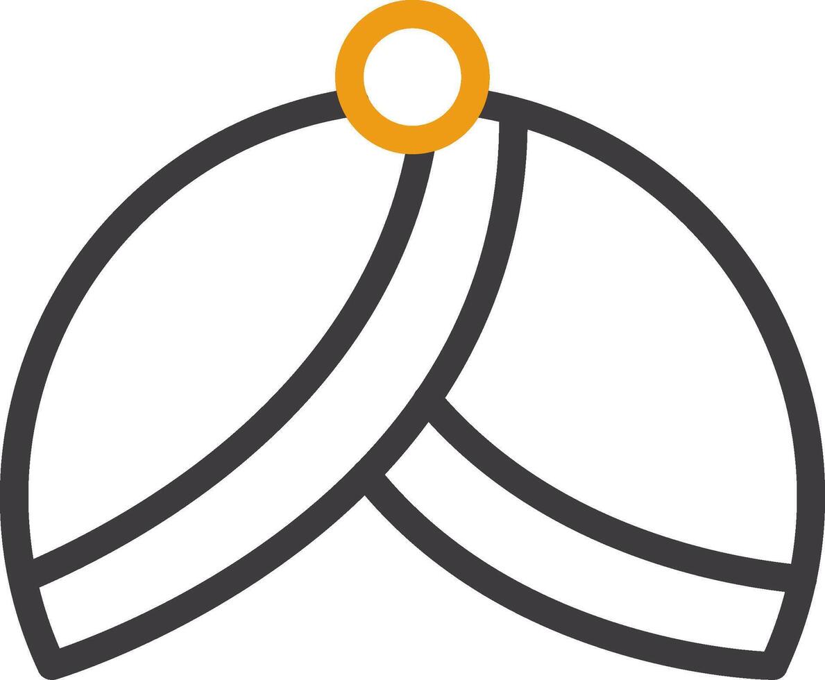 Turban Line Circle Icon vector