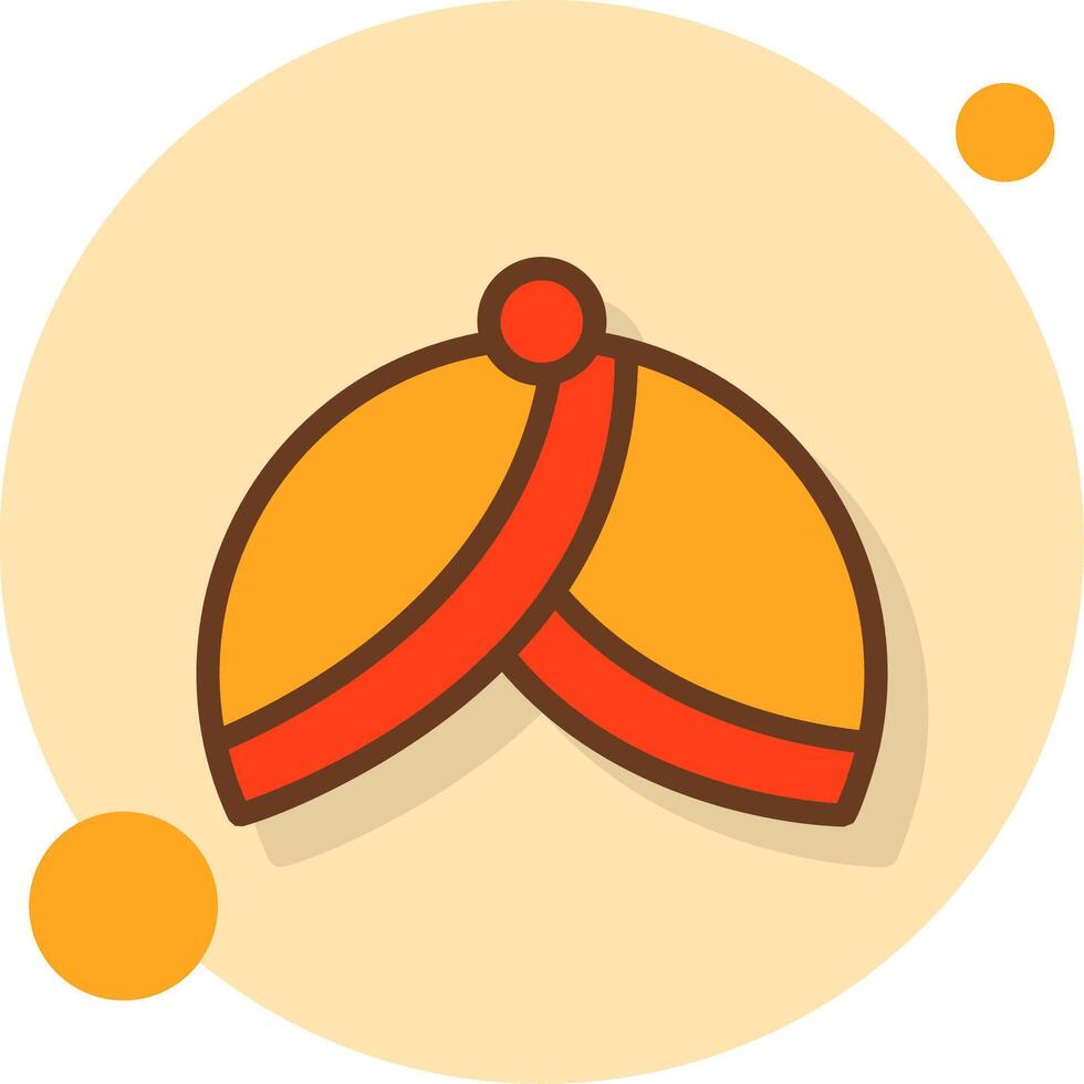 Turban Filled Shadow Circle Icon vector