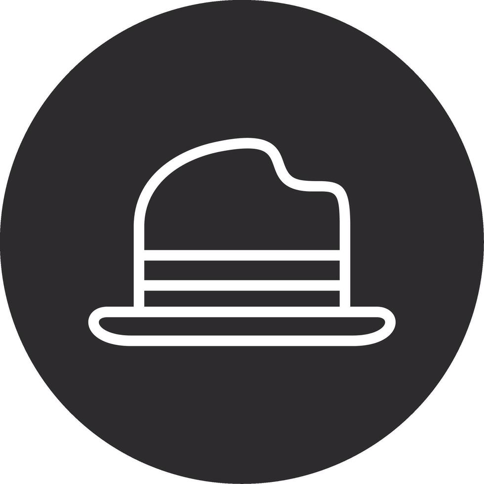 Bowler Hat Inverted Icon vector
