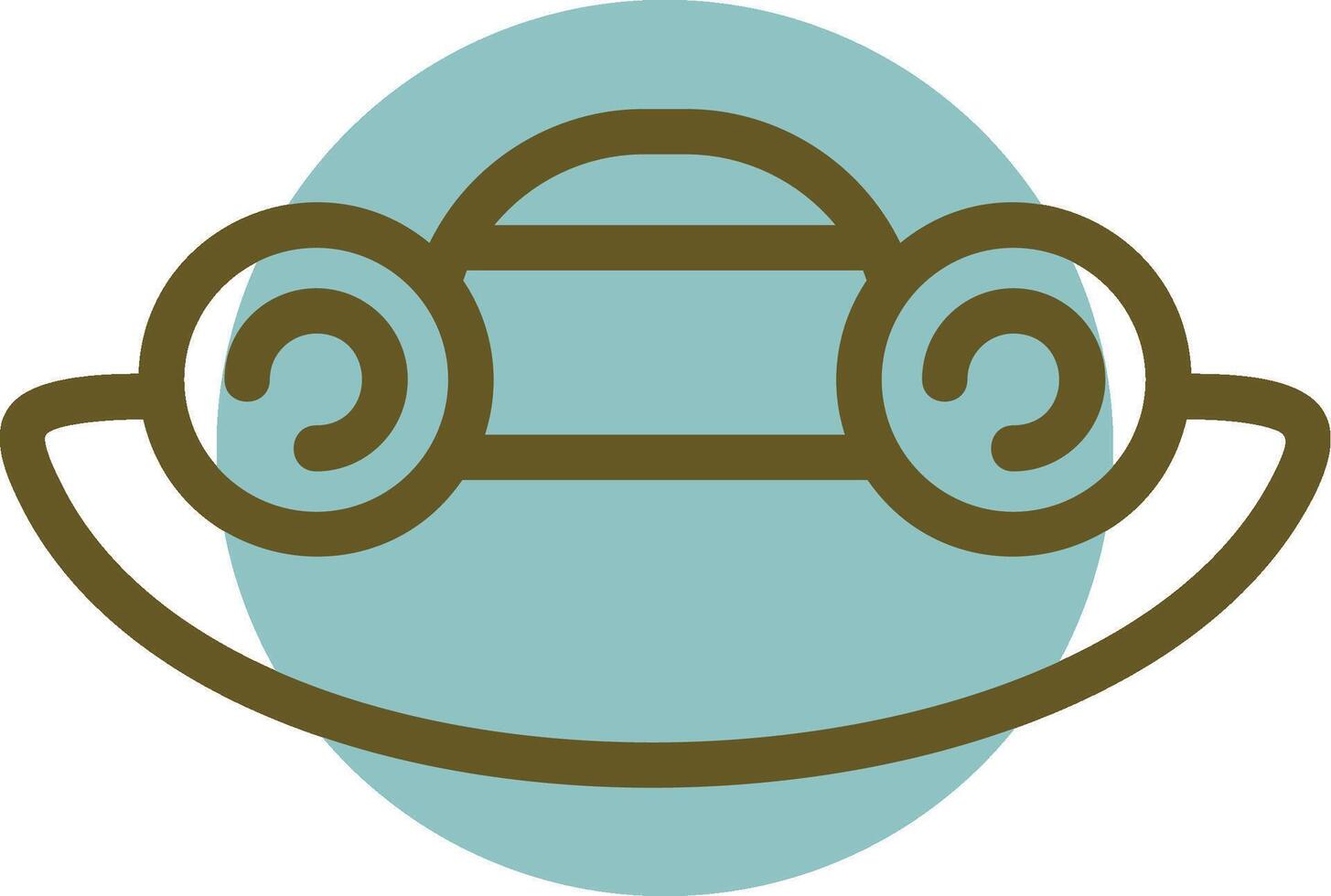Derby Hat Linear Circle Icon vector