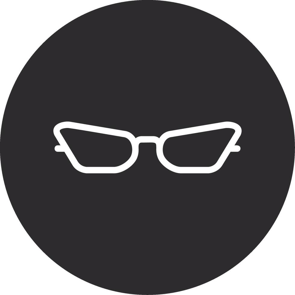Cat Eye Sunglasses Inverted Icon vector