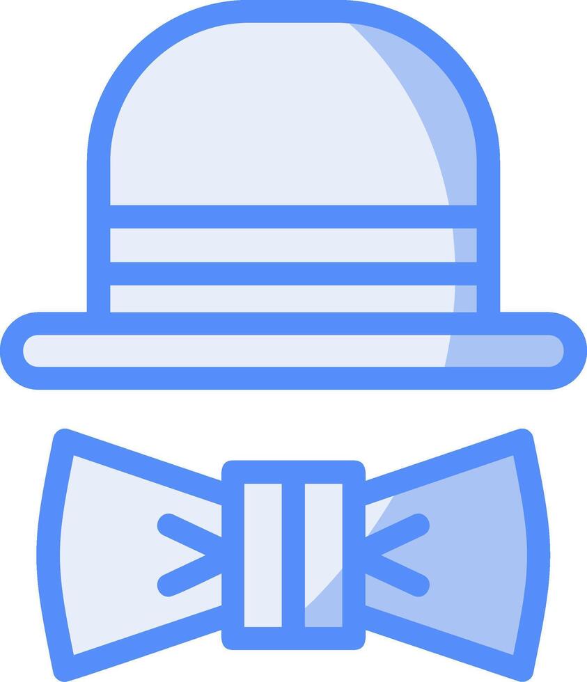 Ascot Line Filled Blue Icon vector