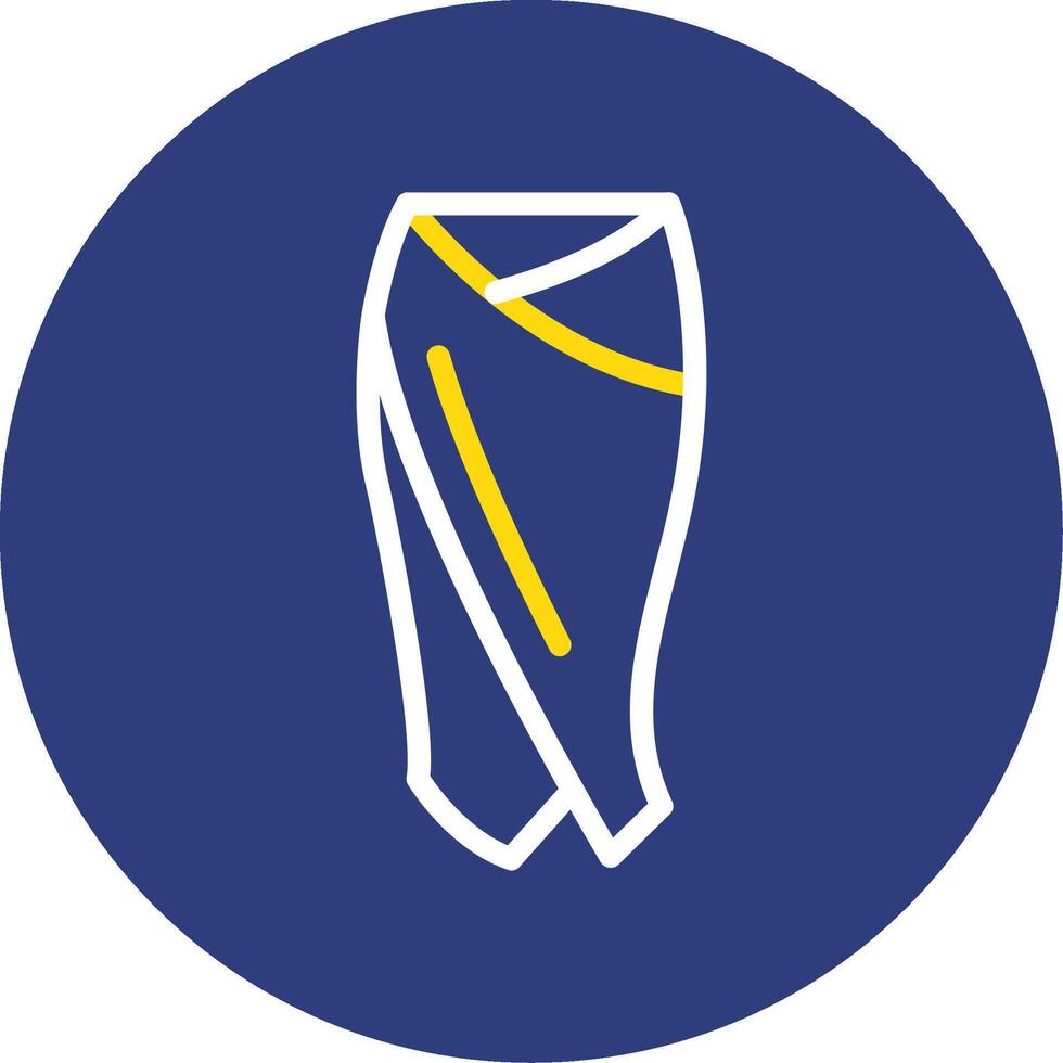 Sarong Dual Line Circle Icon vector