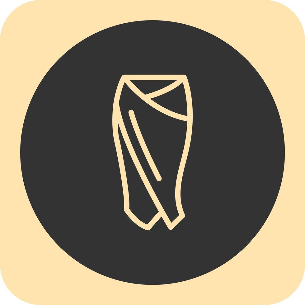 Sarong Linear Round Icon vector