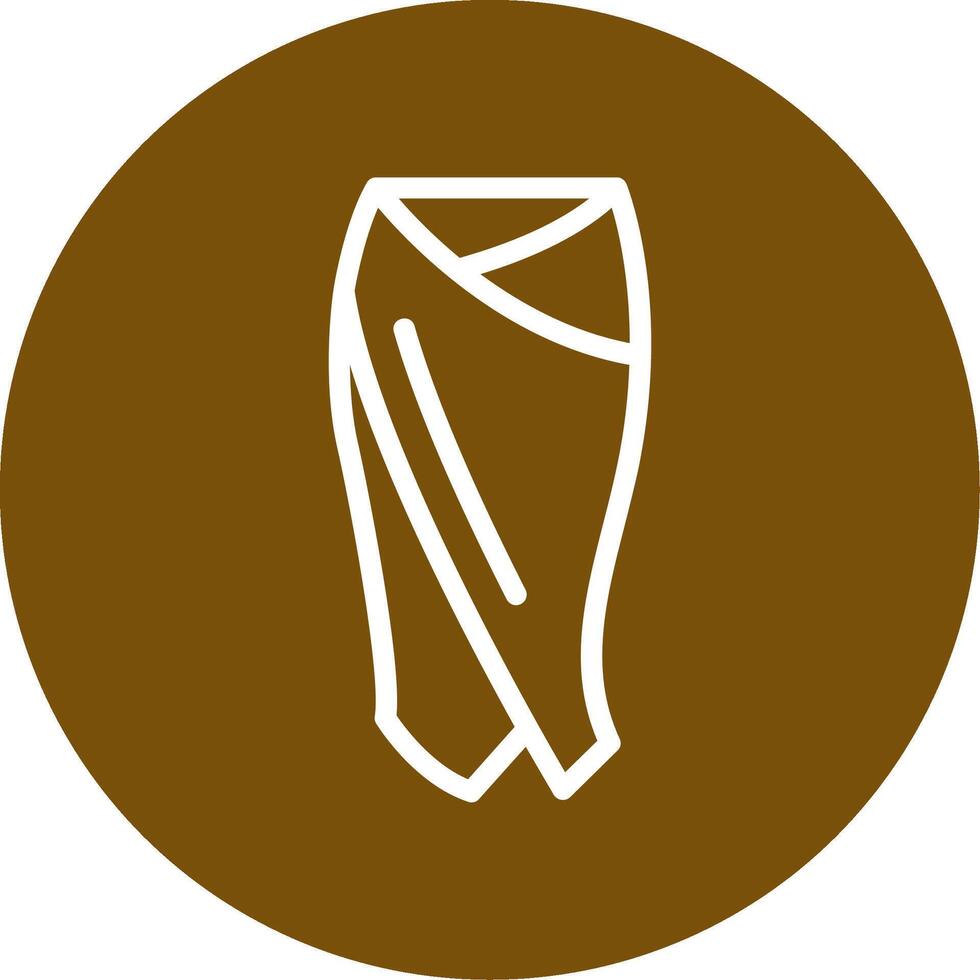 Sarong Outline Circle Icon vector