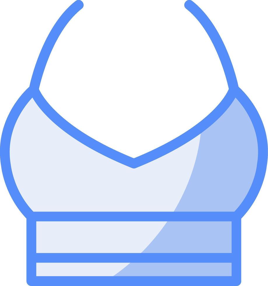 Bandeau Line Filled Blue Icon vector