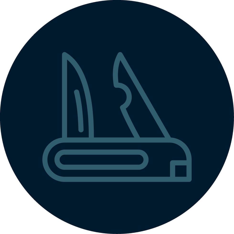 Pocket Knife Line Multi color Icon vector