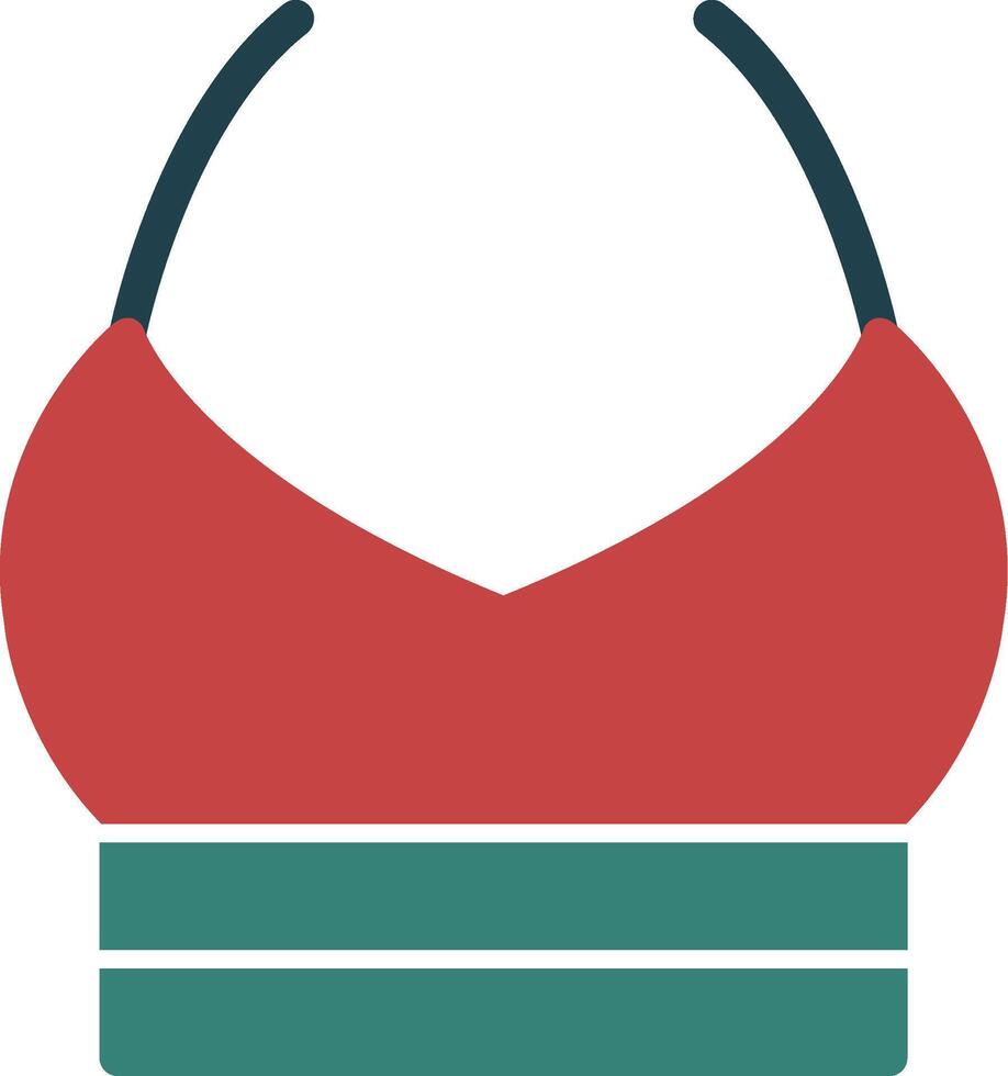 bandeau glifo dos color icono vector