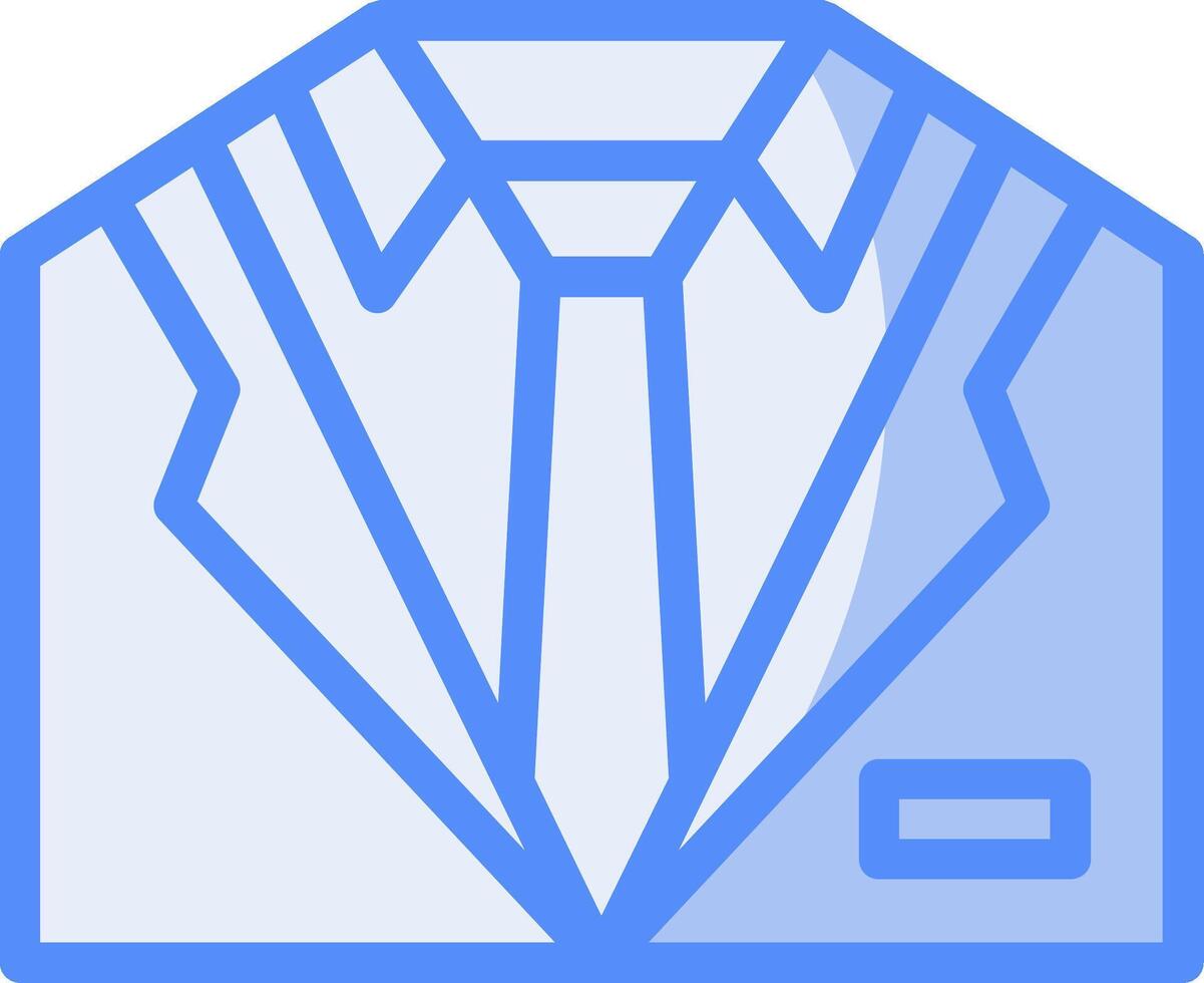 Tuxedo Line Filled Blue Icon vector