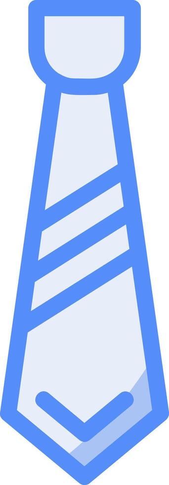 Cravat Line Filled Blue Icon vector