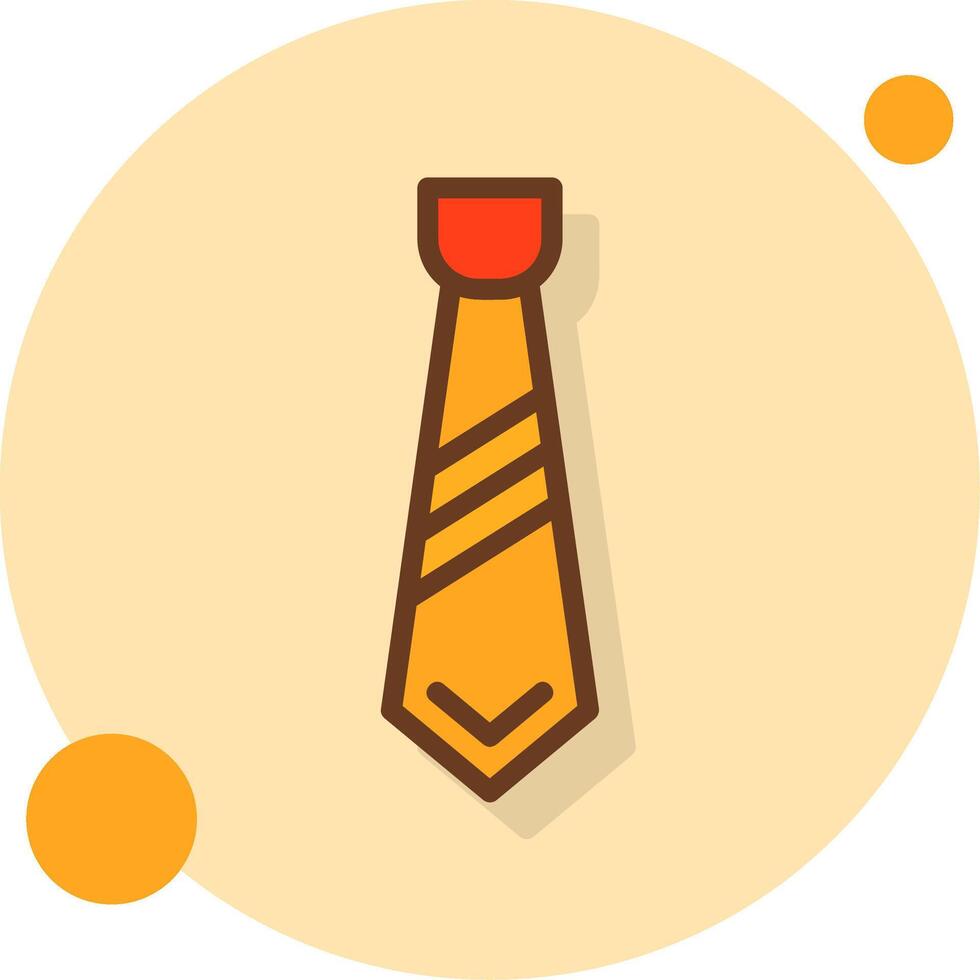 corbata lleno sombra circulo icono vector