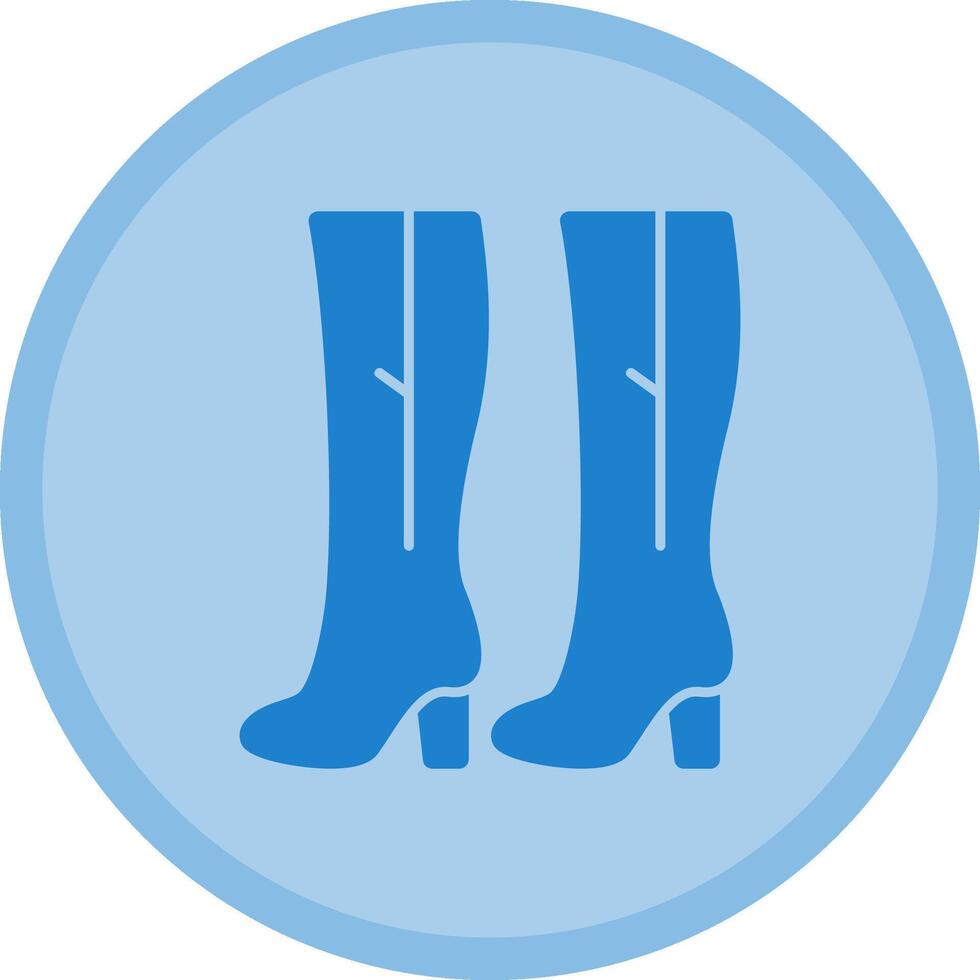 Thigh High Boots Multicolor Circle Icon vector