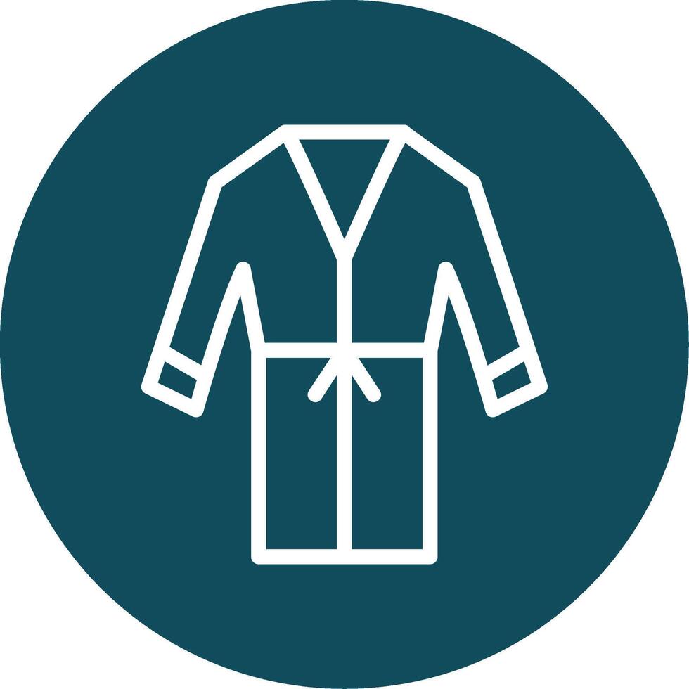 Tunic Outline Circle Icon vector