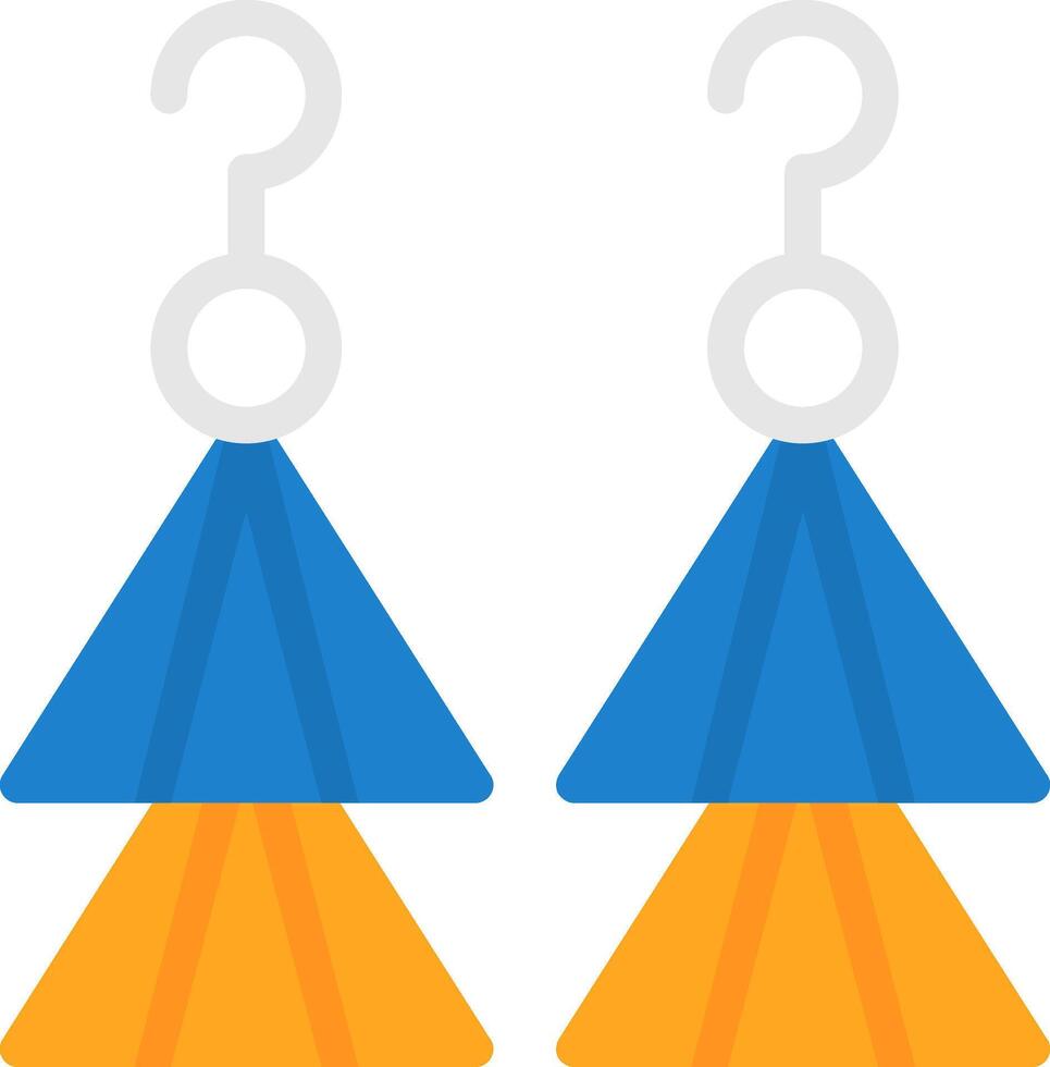 Tassel Earrings Flat Icon vector