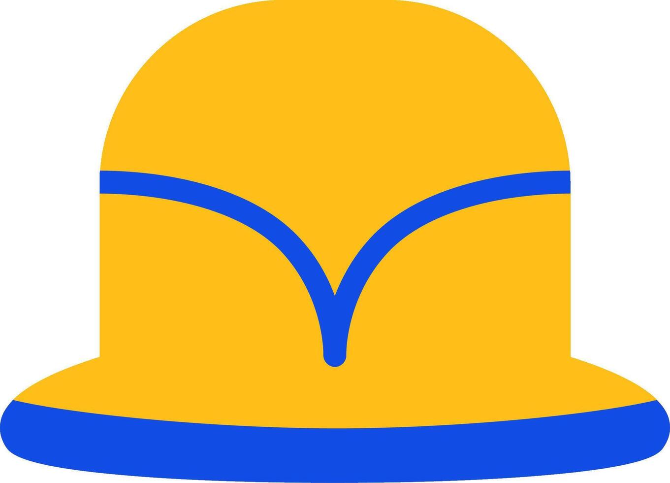 Safari Hat Flat Two Color Icon vector