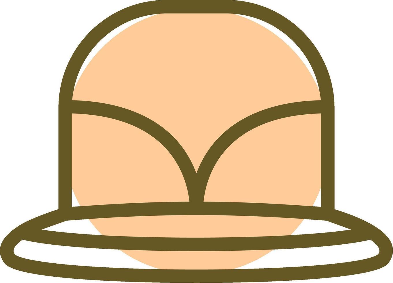 Safari Hat Linear Circle Icon vector