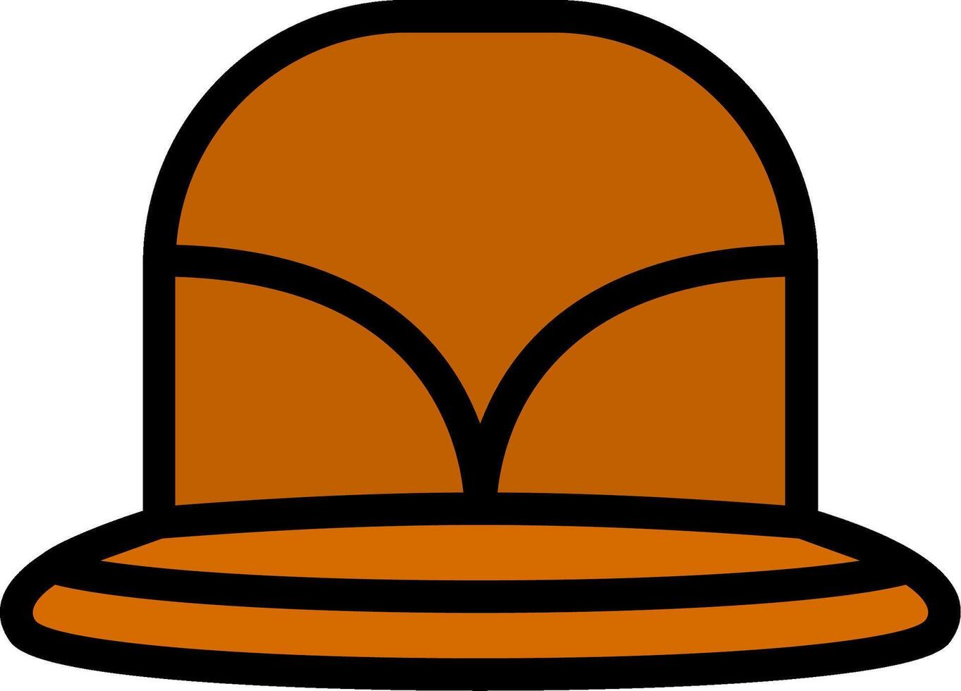 Safari Hat Line Filled Icon vector