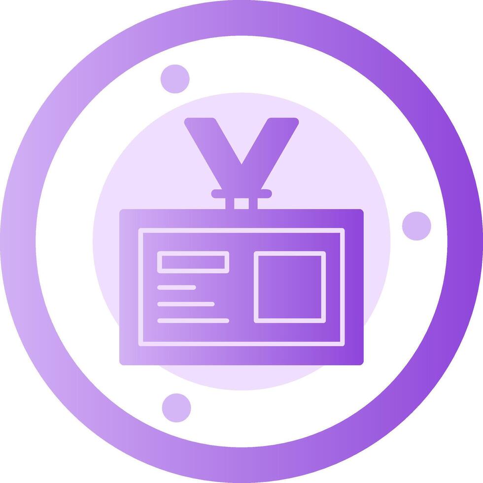 Attendee badge Glyph Gradient Icon vector