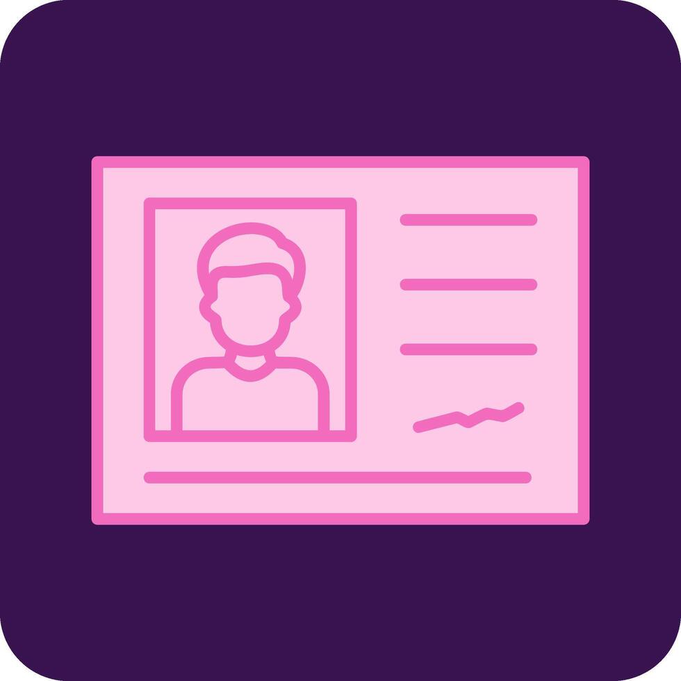 Identification Card Vector Icon