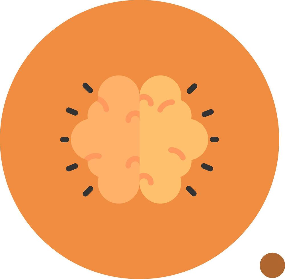 Mind Glow Flat Shadow Icon vector