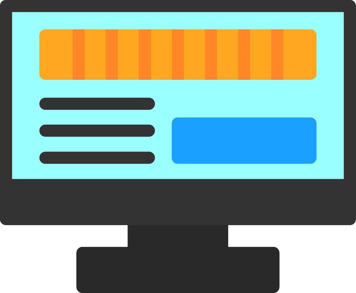 Byte Quest Flat Icon vector