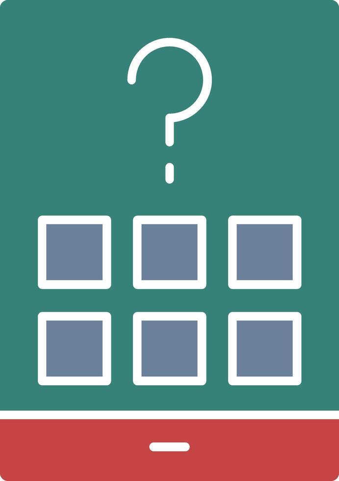 Quest Hub Glyph Two Color Icon vector