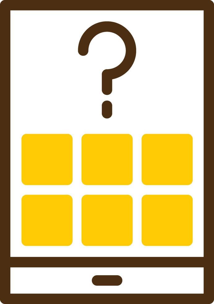 búsqueda cubo amarillo mentir circulo icono vector