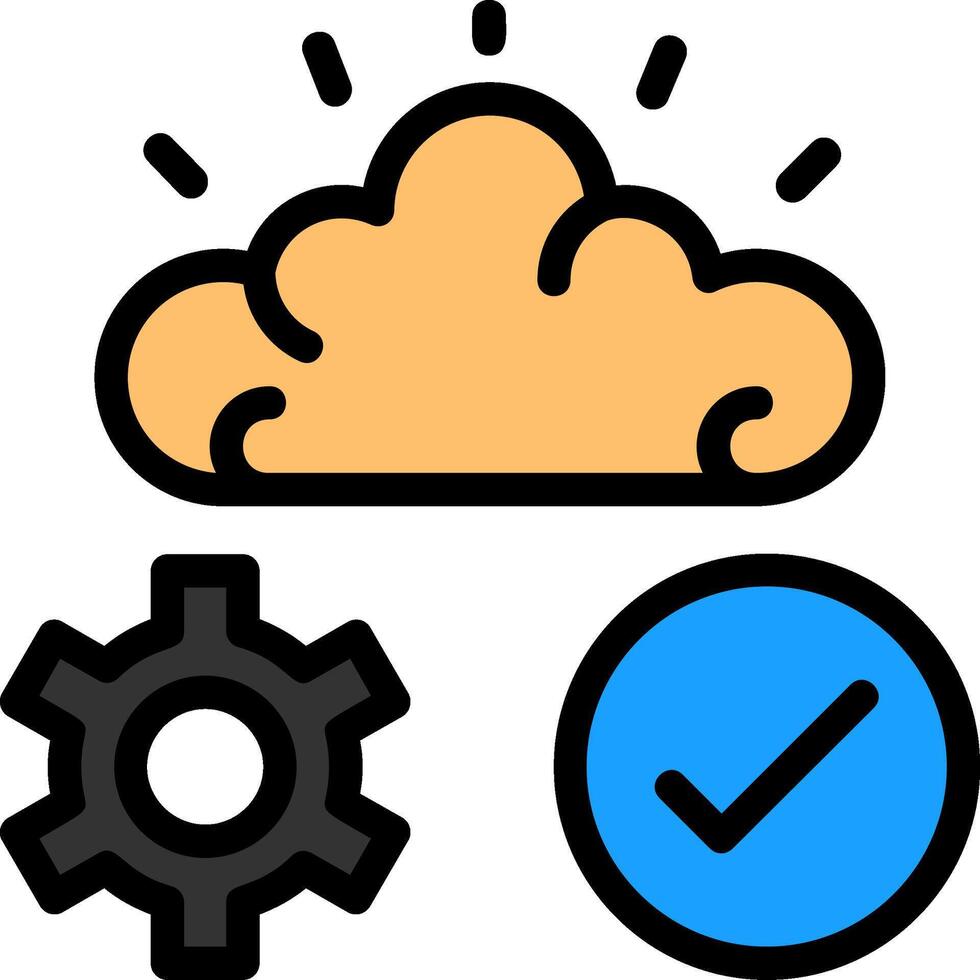 Quick IQ Line Filled Icon vector