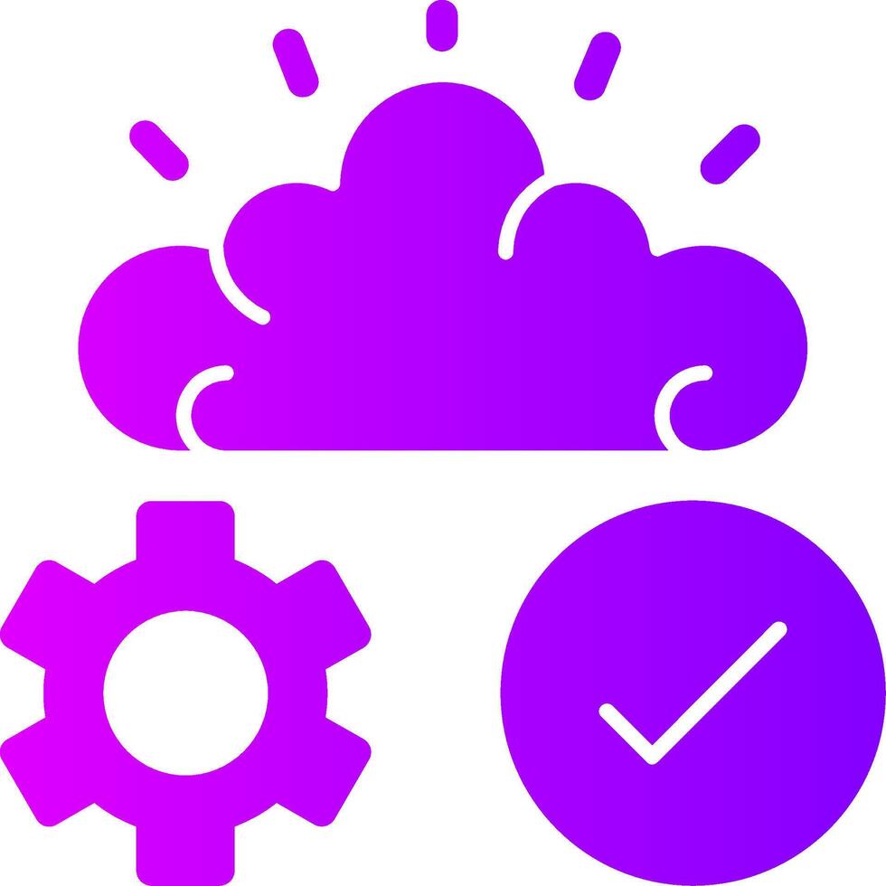 Quick IQ Solid Multi Gradient Icon vector