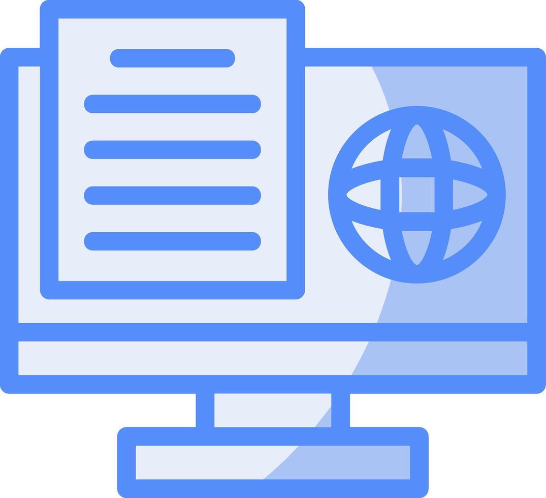 Study Swift Line Filled Blue Icon vector