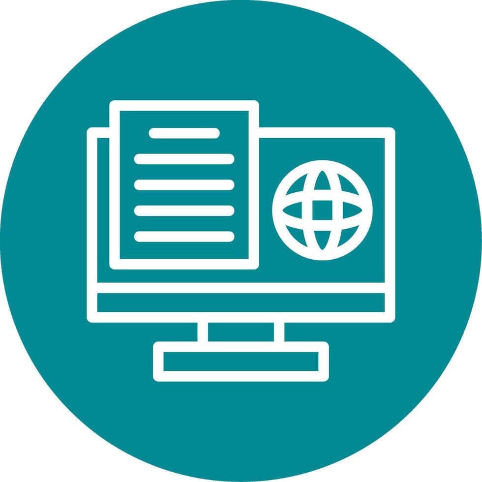 Study Swift Outline Circle Icon vector