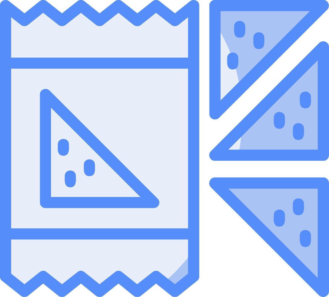 Smart Snack Line Filled Blue Icon vector