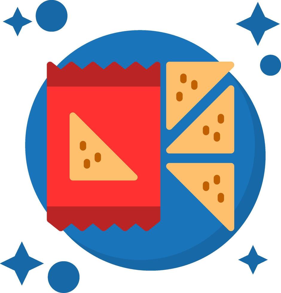 Smart Snack Tailed Color Icon vector