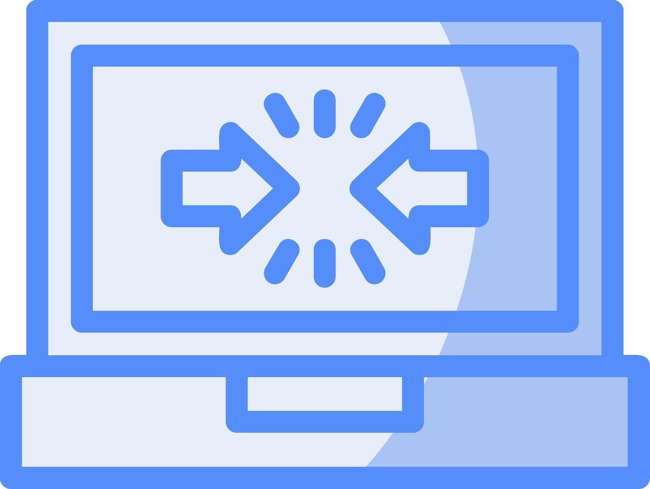 Learn Nudge Line Filled Blue Icon vector