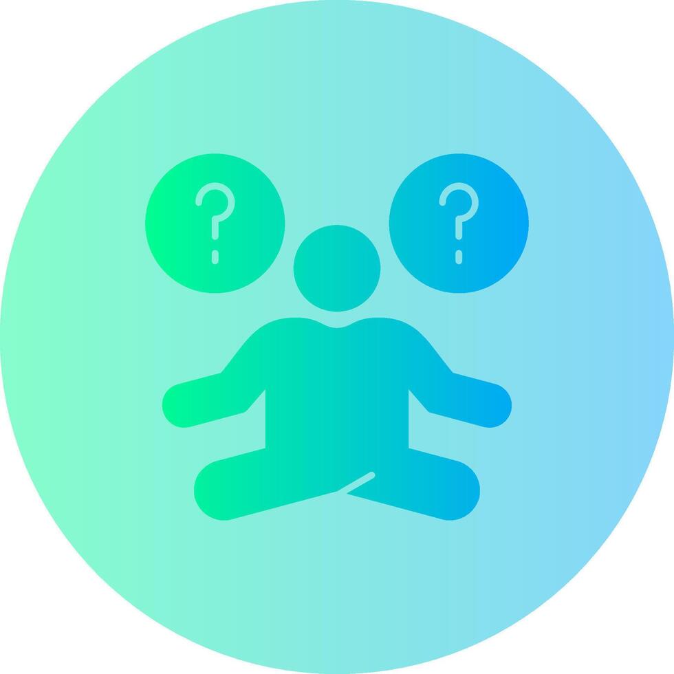 Quiz Zen Gradient Circle Icon vector