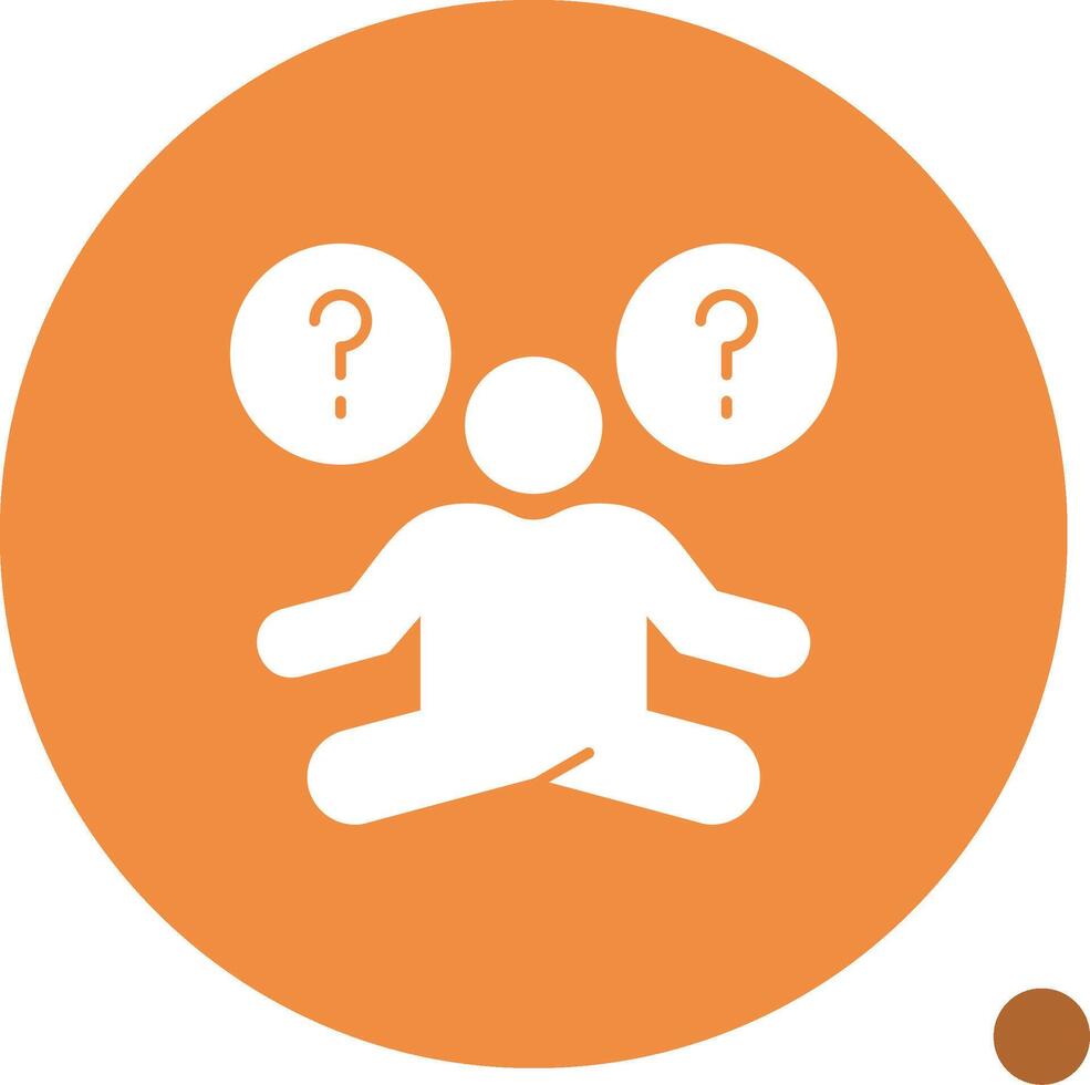Quiz Zen Glyph Shadow Icon vector